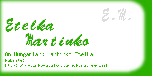 etelka martinko business card